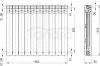 ARMATURA KRAKÓW - Grzejnik aluminiowy G600F 10-elementowy  772-100-44